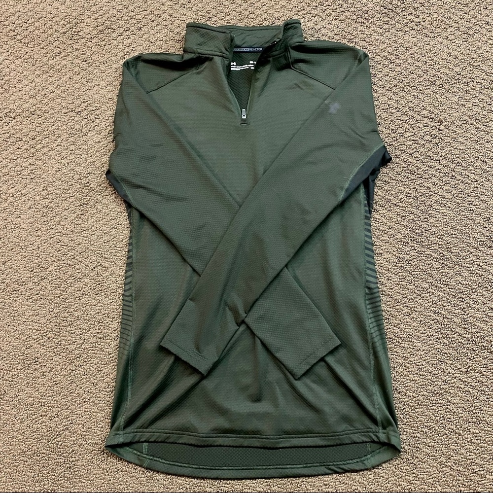 Under Armour 1/2 zip Coldgear Long Sleeve Green Medium